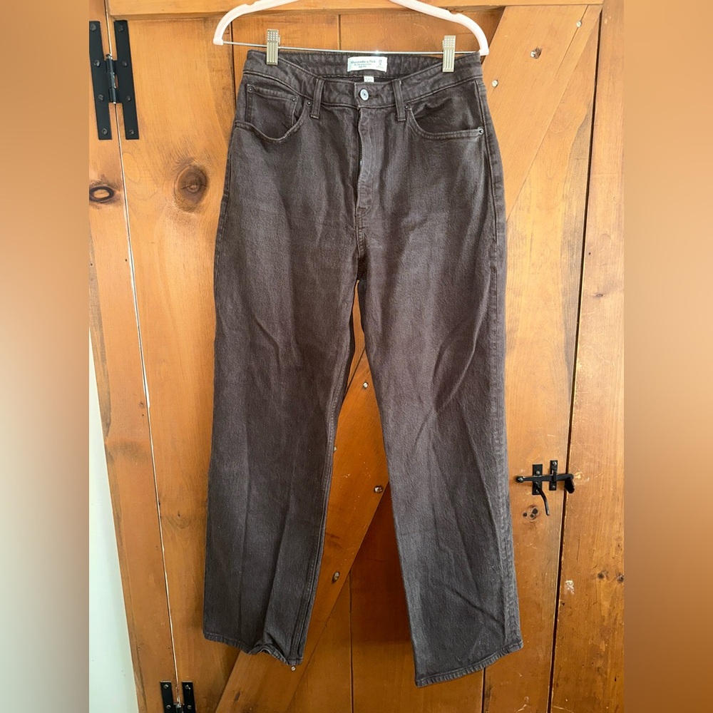 Abercrombie & Fitch Curve Love 90's Relaxed Jean High Rise Straight-Leg Sz 29/8R